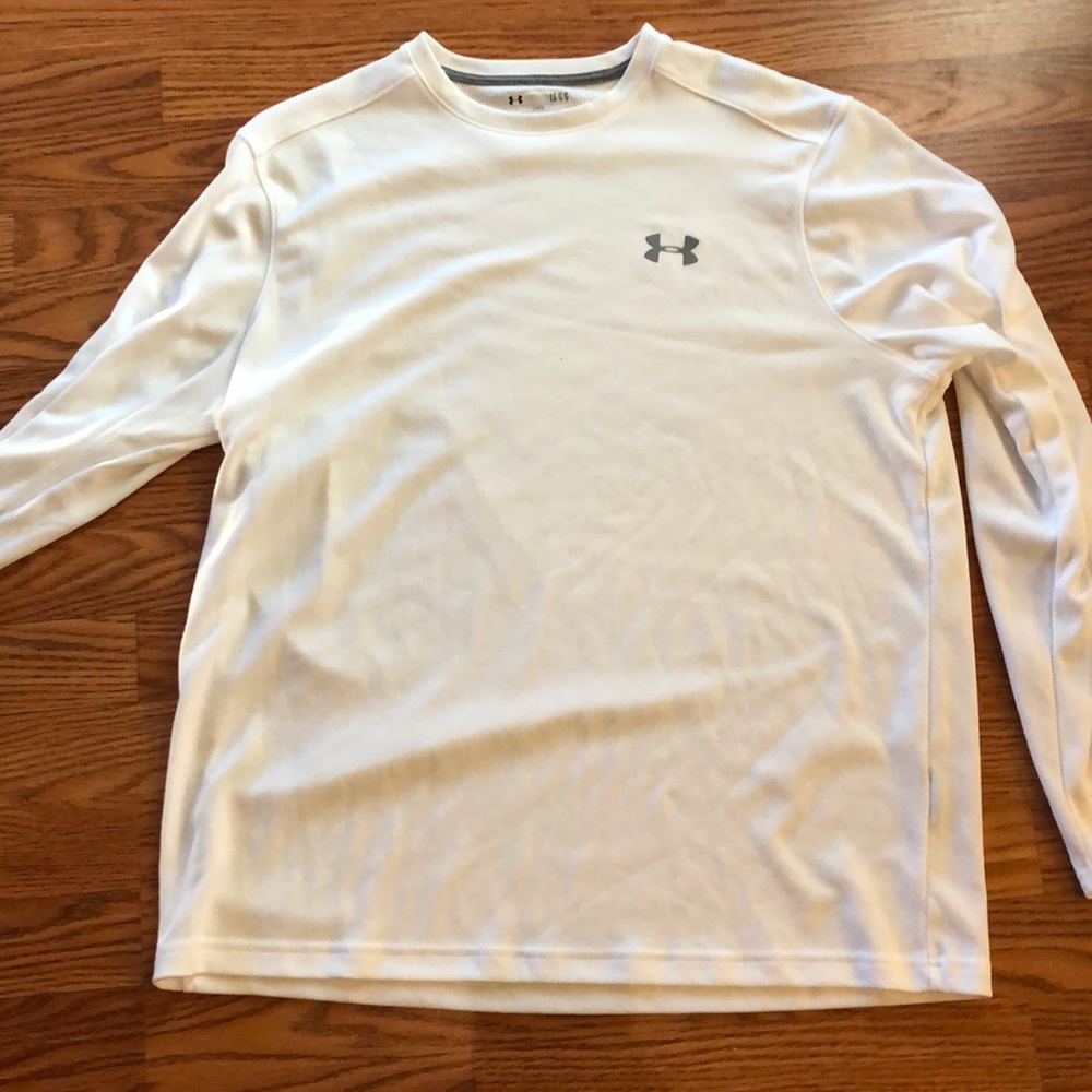 White Long sleeve Under Armour shirt